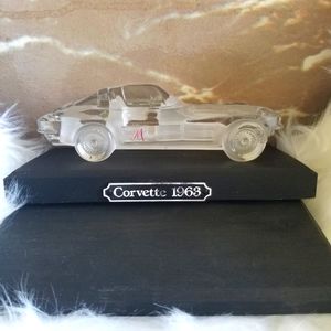 '63 crystal Corvette and stand